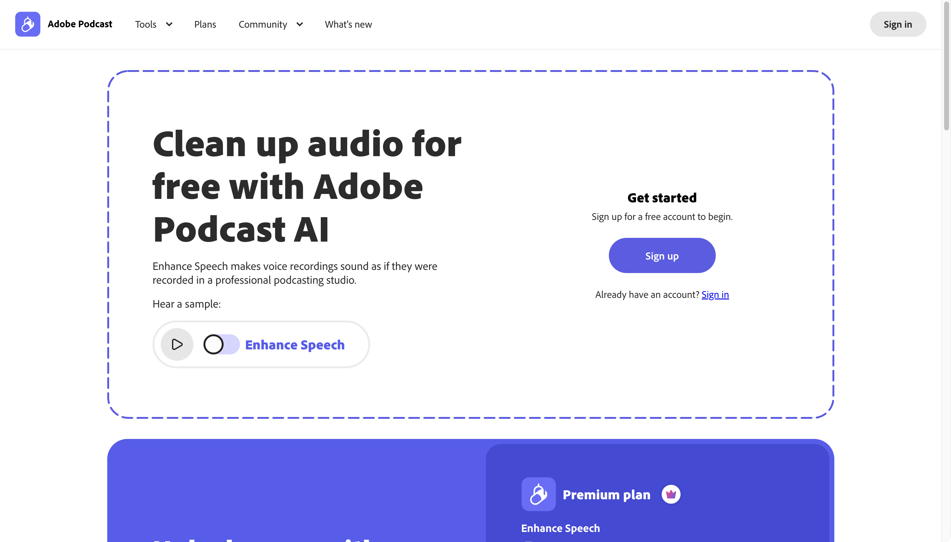Adobe Enhance Speech screenshot