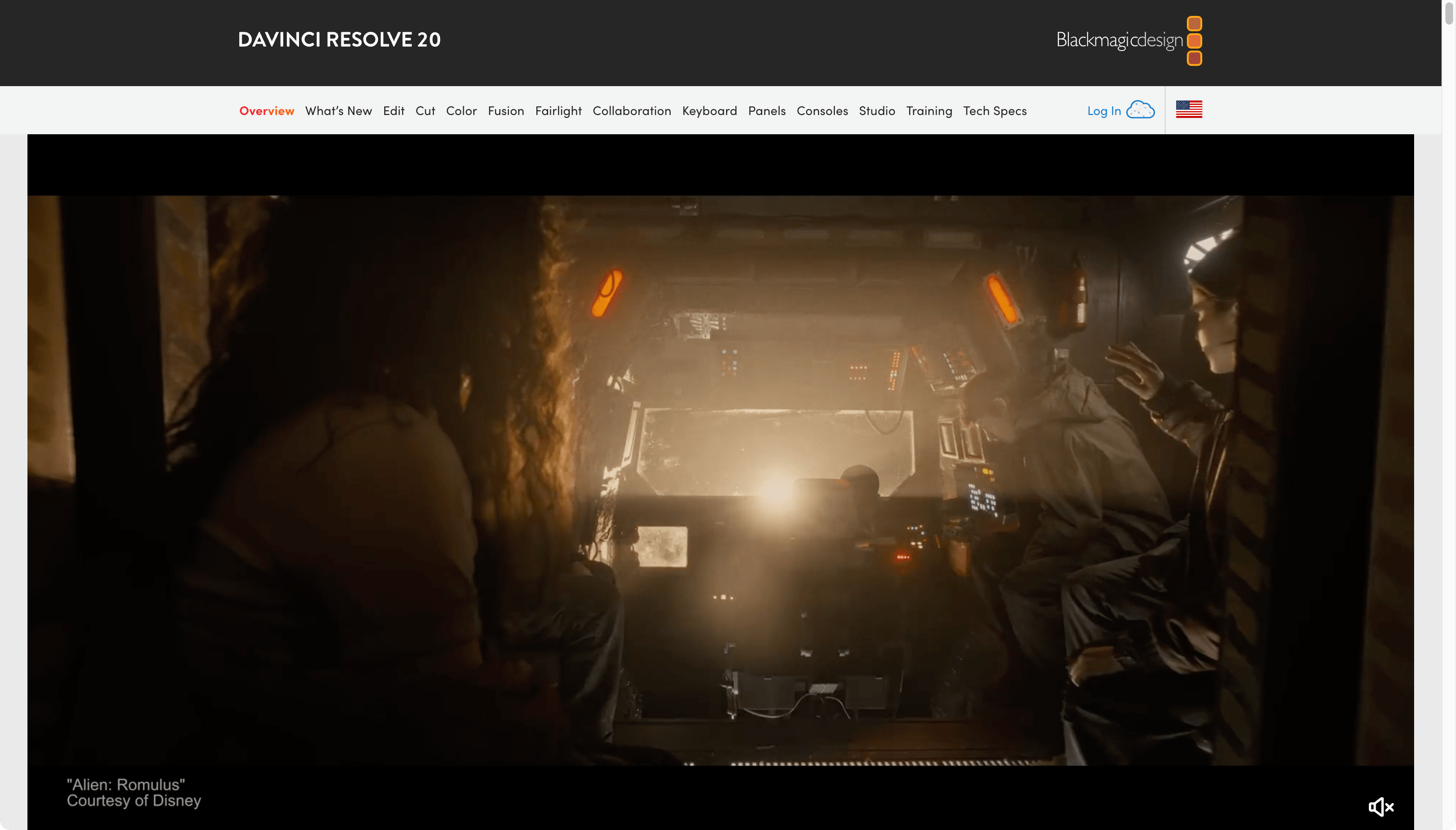 Davinci Resolve homepage screenshot
